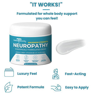 Medical Miracles Neuropathy Cream | Nerve Therapy Max-Potency Relief Cream for Feet, Hands, Legs, and Toes - Enriched with Arnica, Vitamin B6, Aloe Vera, MSM - Crafted for Exceptional Relief 4oz Medical MiraclesBuy Supplements Australia