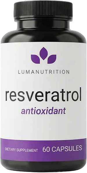Luma Nutrition Pure Resveratrol Supplement - Antioxidant - 60 Capsules