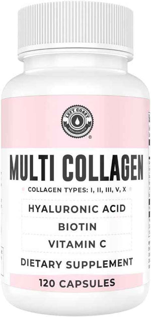 Left Coast Performance 120ct Multi Collagen Capsules with Biotin and 180ct Organic Bone Broth Capsules