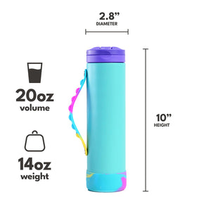 Elemental Iconic Water Bottle for School - 100% Leak-Proof Insulated Water Bottles with Straw Lid & Pop-It Handle - Triple-Wall Insulated & BPA-Free, 20oz โ Blue Tie Dye Elementalย buy supplements Au