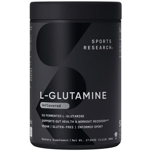 Sports Research L-Glutamine - Workout Recovery, Immune Health & Gut Health Support - 5 G Per Serving - 17.64 Oz Sports Research buy supplements Au