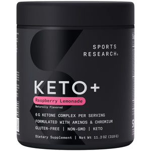 Sports Research® Keto Plus Exogenous Ketones with goBHB® - Premium Keto Powder Supporting Ketosis, Energy & Cognitive Function - Keto Certified · Vegan Friendly · 30 Servings (Raspberry Lemonade) Sports Research buy supplements Au