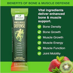 Bone & Muscle Defense Stick Pack | HMB + Leucine Amino Blend for Muscle Support | Protein Growth & Strength Formula for Women & Men | Fertility & Energy Support | Convenient On-the-Go Supplement GREEN VALLEY NATURALSBuy Supplements Australia