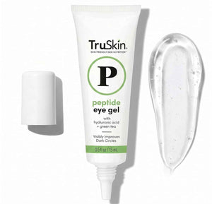TruSkin Peptide Eye Cream Gel for Dark Circles, 0.5 fl oz | With Hyaluronic Acid to visibly smooth fine lines, hydrate and depuff tired-looking under eyes with a lightweight feel