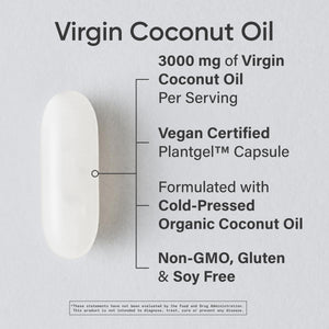 Sports Research® Organic Coconut Oil Capsules 3000MG - Cold Pressed Extra Virgin Coconut Oil with Medium Chain Triglycerides (MCTs) - Vegan Friendly & Non-GMO Verified - 120 Softgels Sports Research buy supplements Au