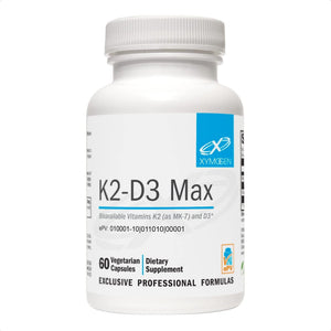 XYMOGEN K2-D3 Max - Vitamin D3 K2 Supplement for Bone & Immune Support* - High-Strength K2 MK-7 - Non-GMO, Gluten-Free, Vegetarian - 60 Capsules XYMOGEN buy supplements Au