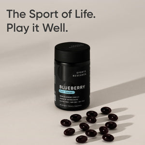 Sports Research Blueberry Capsules - Made from Organic Blueberries with Organic Extra Virgin Olive Oil - Non-GMO & Gluten Free - 60 Liquid Softgels Sports Research buy supplements Au