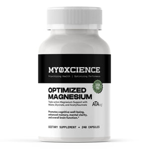 MYOXCIENCE Optimized Magnesium Glycinate + Magnesium Taurate (as ATAmag®) for High Brain Bioavailability to Support Stress Relief and Sleep | 80 Servings MYOXCIENCE buy supplements Au