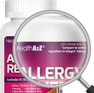 HealthA2Z Fexofenadine Hydrochloride 180mg, Antihistamine for Allergy Relief, 24-Hour Antihistamine for Allergy Relief (120 Count (Pack of 1)) HealthA2ZÂ buy supplements Au