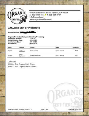 Essiac Original Tea USDA Organic Daily Drops for Enhanced Lymphatic Drainage and Immune Support | Alcohol Free Concentrated Formula | 2oz (59ml) EssiacBuy Supplements Australia