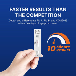 CorDx TyFast Flu A/B & COVID-19 At-Home Multiplex Rapid Test Kit, 3-in-1 Antigen Test, Results in 10 Minutes, EUA Authorized OTC, 4 Tests CorDx buy supplements Au