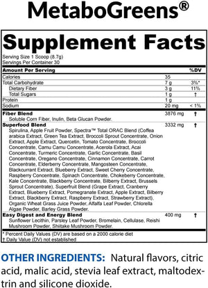 BioTrust Metabo Greens Superfood Powder - Super Greens Powder, Fruit & Veggie Blend with Clinically Studied Spectra - Non GMO, Soy Free, Gluten Free, Dairy Free, Energizing Berry Flavor (30 Servings) BioTrustBuy Supplements Australia