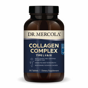 Dr. Mercola Collagen Complex - Supports Skin & Connective Tissue - Types I, II & III Collagen - Non-GMO, Gluten-Free & Soy-Free - 90 Tablets (30 Servings) Dr. Mercola buy supplements Au