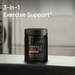Sports Research Krill Oil Supplement with EPA & DHA Omega 3, Phospholipids & Astaxanthin from Antarctic Krill - Highest Concentration of Krill Oil for Men & Women - 1000mg, 60 Softgel Capsules Sports Research buy supplements Au