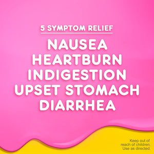 Pepto Bismol Chewable Tablets, Upset Stomach Relief, Nausea Relief, Heartburn Relief, Indigestion Relief, Anti Diarrhea Medication for Adults - 5 Symptom Relief, 30 ct Pepto Bismol buy supplements Au