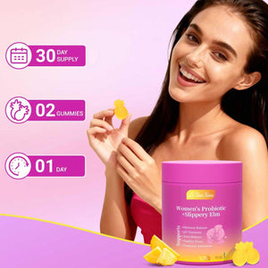 Le Tian Xian Her Juicy Feminine Probiotics Gummies for Women with Slippery Elm, Prebiotics & Lactobacillus - for pH Balance & Digestive Health, Tropical Pineapple Flavor, 60 Count Le Tian Xian buy supplements Au