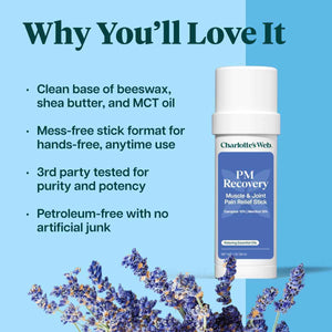Charlotte's Web Evening Recovery Muscle & Joint Relief Stick 1oz