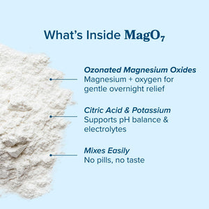 nbpure MagO7 - Natural Colon Cleanse & Detox Powder - Occasional Constipation Relief, Stool Softener, & Bloating Support for Men & Women - Ozonated Magnesium Oxide, 150 Gram nbpure buy supplements Au
