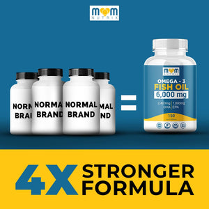 Omega 3 Fish Oil with Maximum EPA DHA - Supports Brain, Liver, Heart & Immunity - Made in The USA - 150 Softgels MOM NUTRIXΒ buy supplements Au