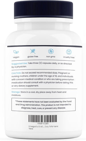 Nature's Pure Blend Ashwagandha Supplements – Organic Ashwagandha Root & Extract for Women and Men – Stress Relief, Sleep, and Mood Support – Athletic Performance & Focus Support – 60 Vegan Capsules Nature's Pure BlendBuy Supplements Australia