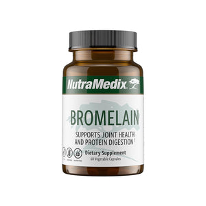 NutraMedix Bromelain Supplements - Proteolytic Enzymes from Pineapple Stems + Bromelain 1,000mg - Designed to Offer Digestion, Exercise and Joint Support - Gluten, Soy and Dairy-Free (60 Capsules) NutraMedix buy supplements Au