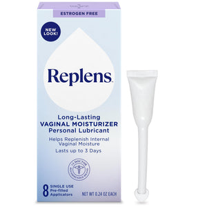 Replens Long Lasting Vaginal Moisturizer for Vaginal Dryness, Doctor Recommended & Estrogen-Free, 8 Pre-Filled Applicators Replens buy supplements Au