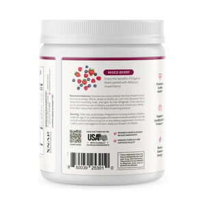Snap Supplements Organic Beet Root Powder Nitric Oxide Supplement for Men & Women, Red Spinach & Pomegranate, Supports Healthy Energy & Blood Pressure Already in Normal Range, 30 Servings, Mixed Berry Snap Supplements buy supplements Au
