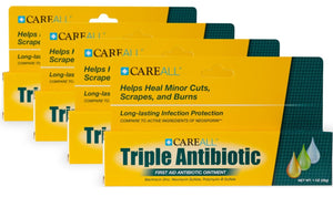 CareAll Triple Antibiotic Ointment 1.0 oz (4 Pack), First Aid Ointment for Minor Scrapes, Cuts, and Burns to Help Prevent Infection, Compare to The Active Ingredients of The Leading Brand CareAll buy supplements Au