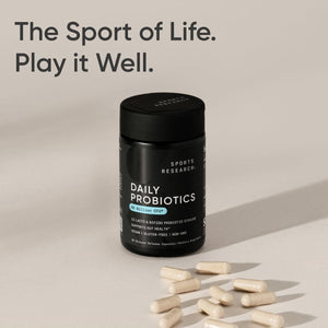 Sports Research Daily Probiotics with Prebiotics, 60 Billion CFU - Vegan Capsules for Gut Health & Digestive Support, Probiotics for Women & Men - Non-GMO Verified & Gluten Free - 30 Count Sports Research buy supplements Au