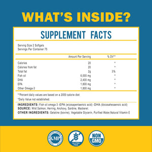 Omega 3 Fish Oil with Maximum EPA DHA - Supports Brain, Liver, Heart & Immunity - Made in The USA - 150 Softgels MOM NUTRIXΒ buy supplements Au