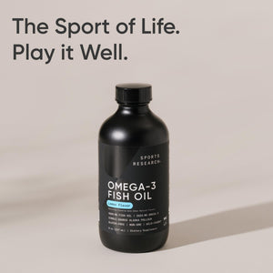 Sports Research® Omega-3 Fish Oil, 8oz Glass Bottle - 4685mg of Wild Caught Alaska Pollock Fish Oil per Serving - Easy-to-Take Liquid · Lemon Flavor · Non-GMO · MSC Certified Sustainable - 48 Servings Sports Research buy supplements Au