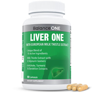 Balance ONE Liver Support Supplement with Milk Thistle, Molybdenum, Dandelion Root & Choline – Liver Health, Detox Pathway & Antioxidant Support – Vegan Capsules, 1 Month Supply – Liver One Balance ONE buy supplements Au