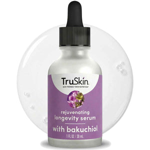 TruSkin Bakuchiol Face Serum, Gentle Retinol Alternative, 1 fl oz | With Snow Algae and Lingonberry stem cells to visibly smooth wrinkles and support healthy-looking, firmer skin