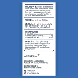 Cerefolin Brain Wellness, Targeted Nutrition for Cognitive Support, Improves Memory, Focus & Concentration, L-Methylfolate, NAC, B12, Neurologist Recommended (30 Count) Cerefolin buy supplements Au