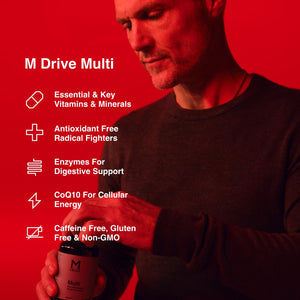 Mdrive Elite Multi - Natural Energy, Strength, Stress Relief, Lean Muscle, Immune Health Support from Zinc, Selenium, Manganese & Vitamin D, Enzymes for Digestive Support Mdrive buy supplements Au