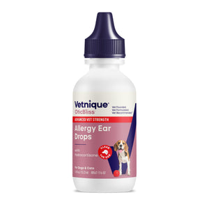 Vetnique Oticbliss Cat & Dog Ear Infection Treatment | Dog Ear Allergy Relief Drops, MicroSilver Yeast Infection Treatment for Dogs, Hydrocortisone for Itching, Redness Swelling (Ear Allergy Drops) Vetnique buy supplements Au