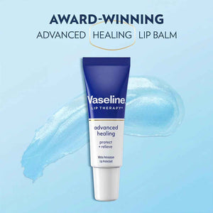 Vaseline Lip Therapy Advanced Healing 3-Pack – White Petroleum Moisturizing Lip Balm for Extremely Dry Lips, 0.35 Oz Ea
