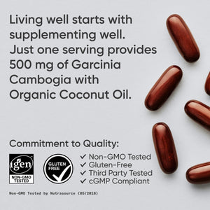 Sports Research Garcinia Cambogia Extract (60% HCA) with Extra Virgin Organic Coconut Oil | Non-GMO, Soy & Gluten Free (90 Liquid Softgels) Sports Research buy supplements Au