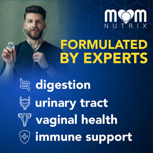 MOM NUTRIX Probiotic for Women - Vaginal, Gut, UT, pH Balance, Feminine & Digestive Health - Prebiotics with Probiotics, Cranberry, D-mannose - Bifidobacterium and Lactobacillus - 120 Capsules MOM NUTRIX buy supplements Au