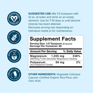 nbpure MagO7 - Natural Colon Cleanse & Detox Powder - Occasional Constipation Relief, Stool Softener, & Bloating Support for Men & Women - Ozonated Magnesium Oxide, 150 Gram nbpure buy supplements Au