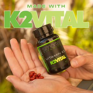 Smarter Vitamin K2 MK7 100mcg, Made with K2VITAL and Kale, 60 Liquid Softgels SmarterVitamins buy supplements Au