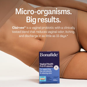 Bonafide Clairvee Vaginal Probiotic for Relief from Odor, Itching, & Discharge. — 1-Month Supply (15 Capsules) Bonafide buy supplements Au