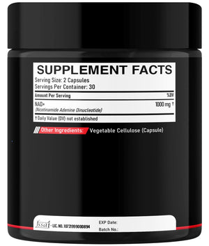 DEDICAD NAD Supplement 1000 mg - Pure NAD Supplement - Energy and DNA Repair, Aging Defense, Brain Function - 60 Capsules DEDICADÂ buy supplements Au