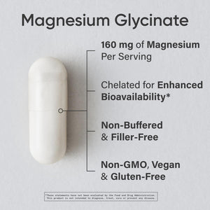 Sports Research® Magnesium Glycinate - Supports Restful Sleep & Enzymatic Processes - 160 mg Chelated Magnesium - Vegan Capsule - 90 Count Sports Research buy supplements Au