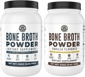 Left Coast Performance 2lb Pure Bone Broth and 2lb Vanilla Bone Broth