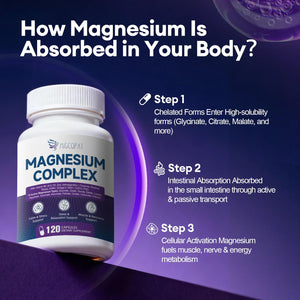 Migcopat Magnesium Complex w/Magnesium Glycinate, Malate, Citrate | 24-in-1 Magnesium Supplement w/Ashwagandha, L-Theanine & NAD+ | Supports Calm, Energy, Muscle & Sleep | Non-GMO, 120 Vegan Caps Migcopat buy supplements Au