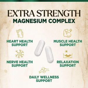 Magnesium Complex Supplement - Magnesium 500mg Per Serving - High Absorption Blend of Glycinate, Citrate, Malate, Oxide - Supports Sleep, Muscle, Bone, Heart Health - Bottled in USA - 60 Capsules Nature's Peak buy supplements Au