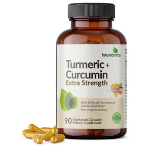 Futurebiotics Turmeric + Curcumin, Antioxidant, Joint & Digestion Support with BioPerine for Enhanced Nutrient Intake, Non-GMO, 90 Vegetarian Capsules