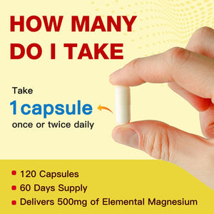10-in-1 Magnesium Complex Supplement, Magnesium Glycinate 500mg with Citrate & Malate, Chelated High Absorption Plus Vitamin D3 & Zinc - for Nerve, Muscle & Bone Support - 120 Capsules ZEBORA buy supplements Au