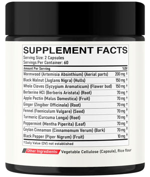 DEDICAD Wormwood Supplement - 120 Capsules Extracted from Black Walnut, Cloves, Turmeric, Apple, Berberine HCl & More - 11 Ingredients Combined for Immune System - 2-Month Supply DEDICADÂ buy supplements Au